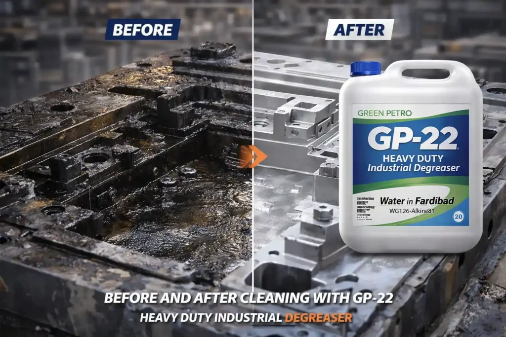 before after industrial degreaser cleaning results GP-22 Industrial Degreaser Manufacturer India