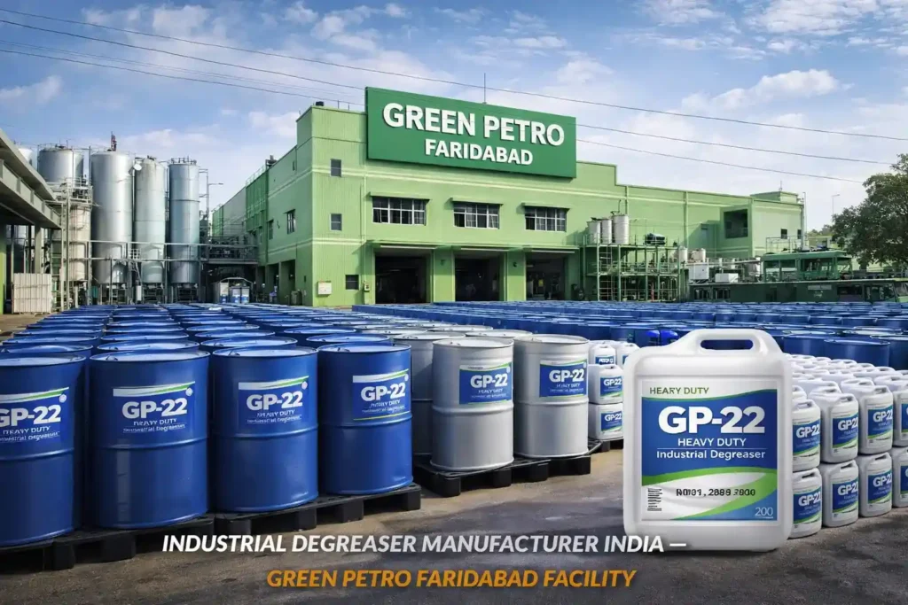 industrial degreaser manufacturer India factory Faridabad Green Petro GP-22 production