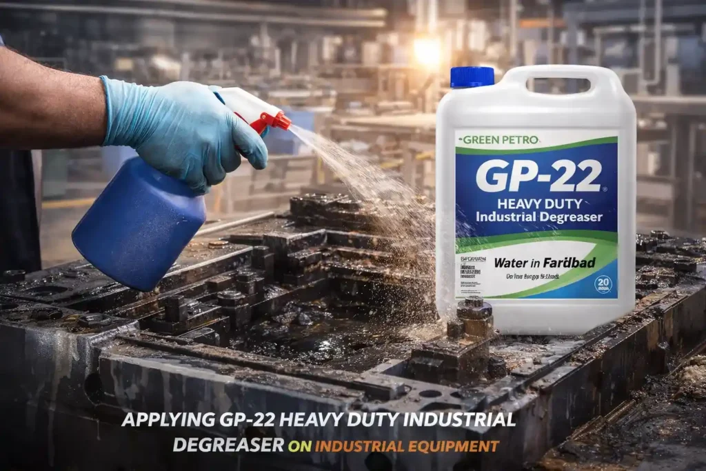 technician using industrial degreaser equipment Industrial Degreaser Manufacturer India GP-22